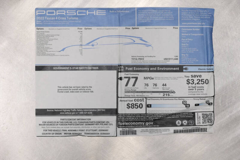 2022 Porsche Taycan 4 Cross Turismo