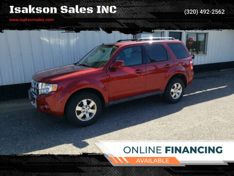 2011 Ford Escape for sale at Isakson Sales INC in Waite Park MN