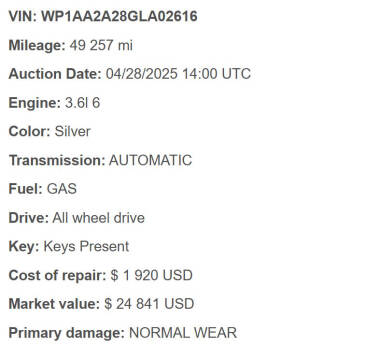 2016 Porsche Cayenne