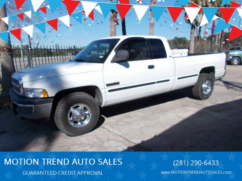 2001 Dodge Ram Pickup 2500 for sale at MOTION TREND AUTO SALES in Tomball TX