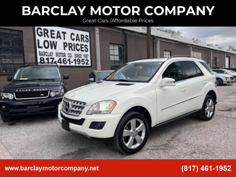 2011 Mercedes-Benz M-Class for sale at BARCLAY MOTOR COMPANY in Arlington TX
