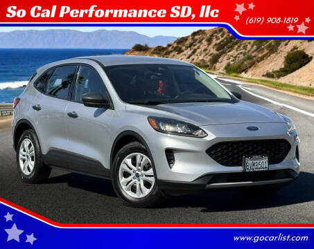 2020 Ford Escape for sale at So Cal Performance SD, llc in San Diego CA