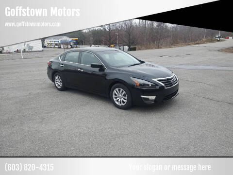 2014 Nissan Altima for sale at Goffstown Motors in Goffstown NH