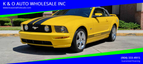 2006 Ford Mustang for sale at K & O AUTO WHOLESALE INC in Jacksonville FL
