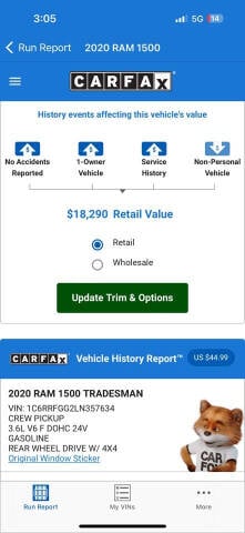 2020 RAM 1500 for sale at Sinclair Auto Inc. in Pendleton IN