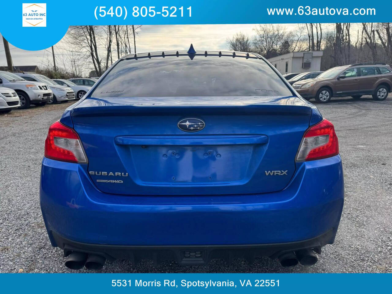 2015 Subaru WRX for sale at 63 Auto Inc in Spotsylvania, VA