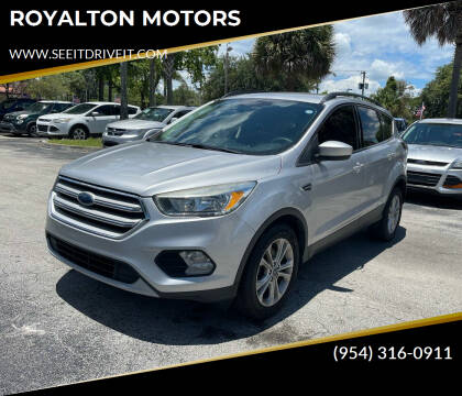 2018 Ford Escape for sale at ROYALTON MOTORS in Plantation FL