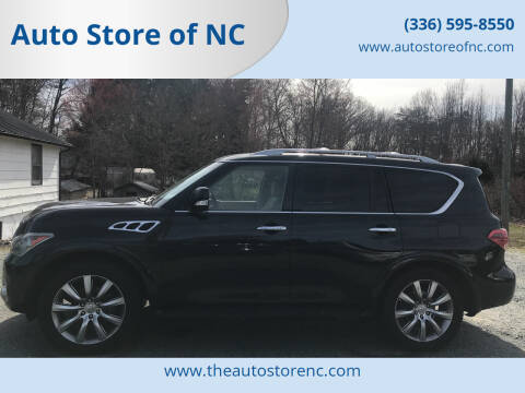 2012 Infiniti QX56 for sale at Auto Store of NC in Walnut Cove NC
