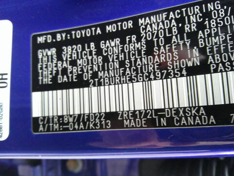 2016 Toyota Corolla S Plus