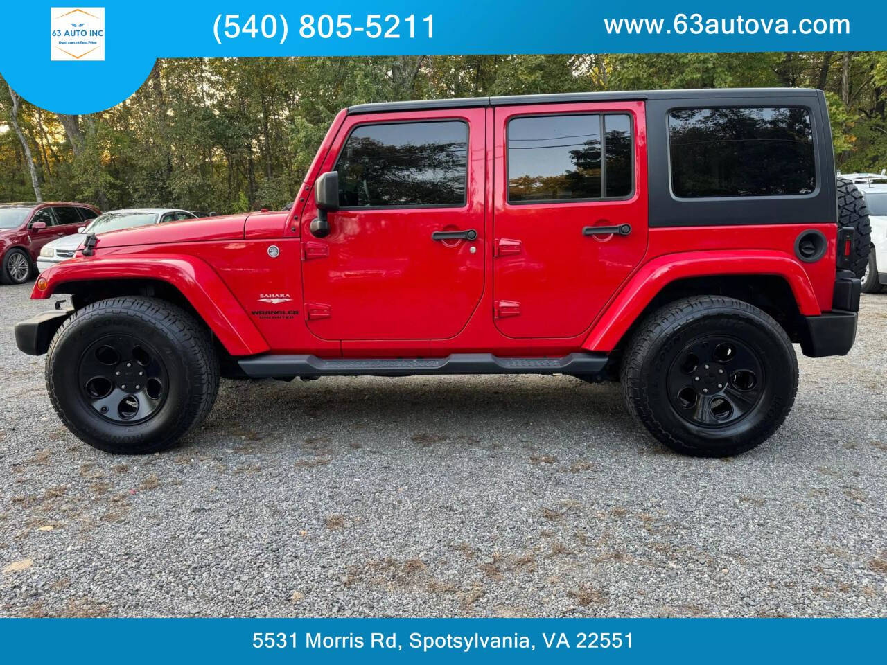 2015 Jeep Wrangler Unlimited for sale at 63 Auto Inc in Spotsylvania, VA