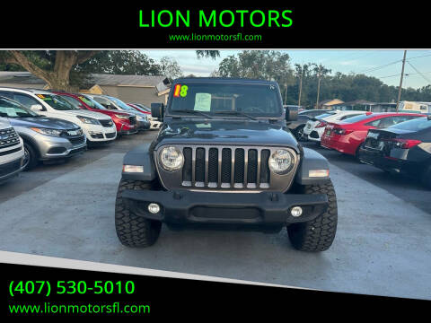 2018 Jeep Wrangler Unlimited for sale at LION MOTORS in Orlando FL