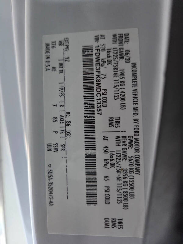 2021 Ford E-Series E-350 SD