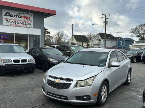 2011 Chevrolet Cruze for sale at AutoPro Virginia LLC in Virginia Beach VA