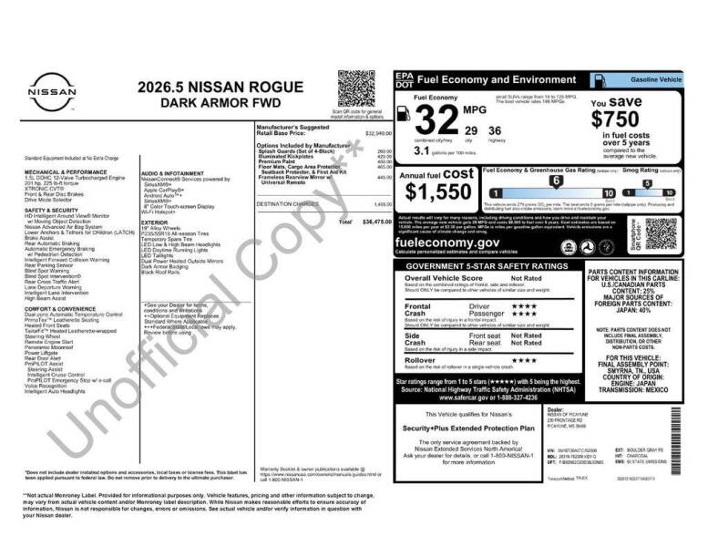 2026 Nissan Rogue SV
