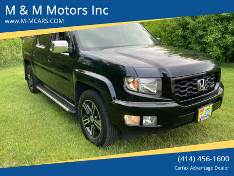 2013 Honda Ridgeline for sale at M & M Motors Inc in West Allis WI