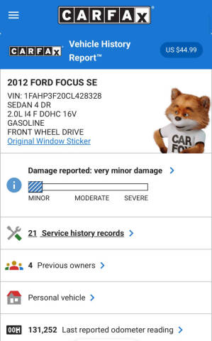 2012 Ford Focus SE