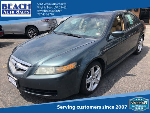 2004 Acura TL for sale at Beach Auto Sales in Virginia Beach VA