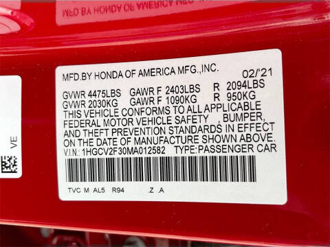 2021 Honda Accord Sport