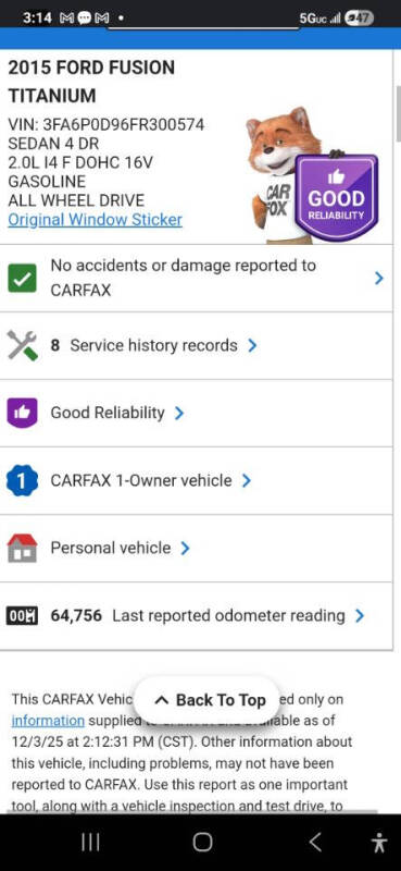 2015 Ford Fusion Titanium