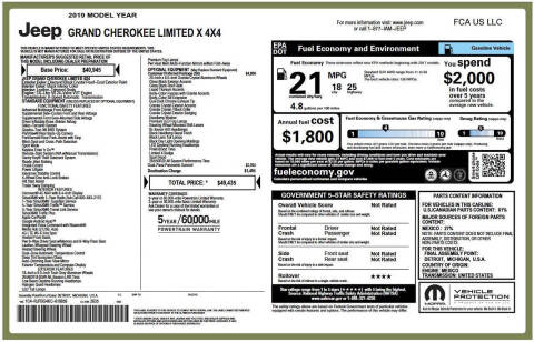 2019 Jeep Grand Cherokee Limited X