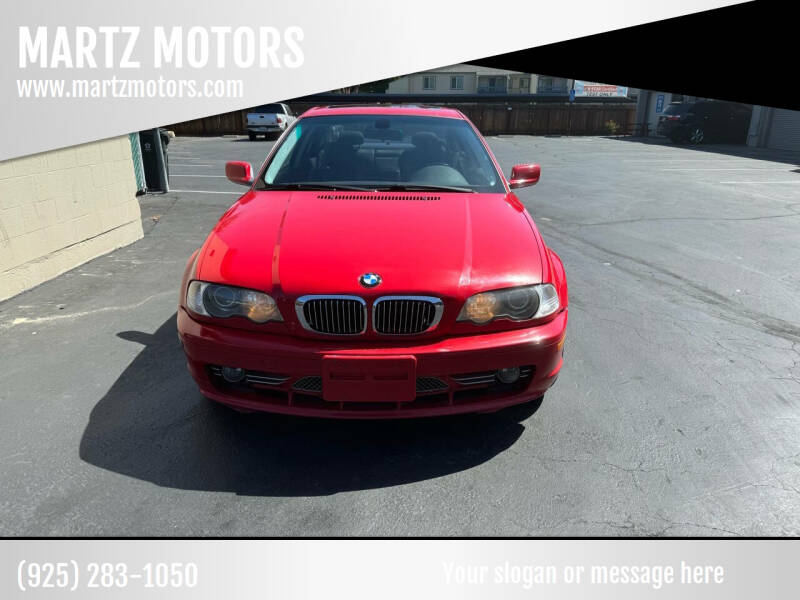 2002 BMW 3 Series for sale at MARTZ MOTORS in Pleasant Hill CA