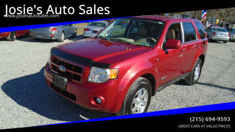 2008 Ford Escape for sale at Josie's Auto Sales in Gilbertsville PA