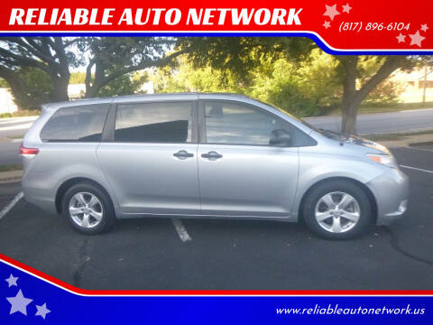 2014 Toyota Sienna for sale at RELIABLE AUTO NETWORK in Arlington TX