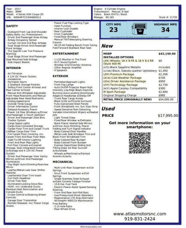 2017 BMW 4 Series 430i