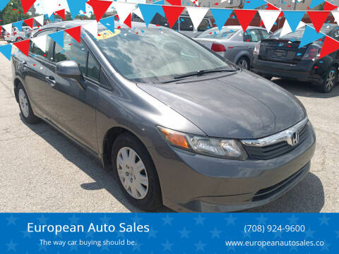 2012 Honda Civic for sale at European Auto Sales in Bridgeview IL