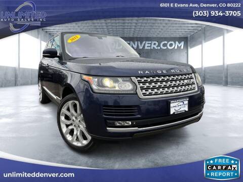 2015 Land Rover Range Rover for sale at Unlimited Auto Sales in Denver CO
