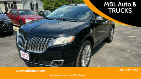 2011 Lincoln MKX for sale at MBL Auto & TRUCKS in Woodford VA