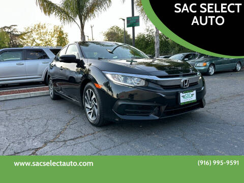 2016 Honda Civic for sale at SAC SELECT AUTO in Sacramento CA