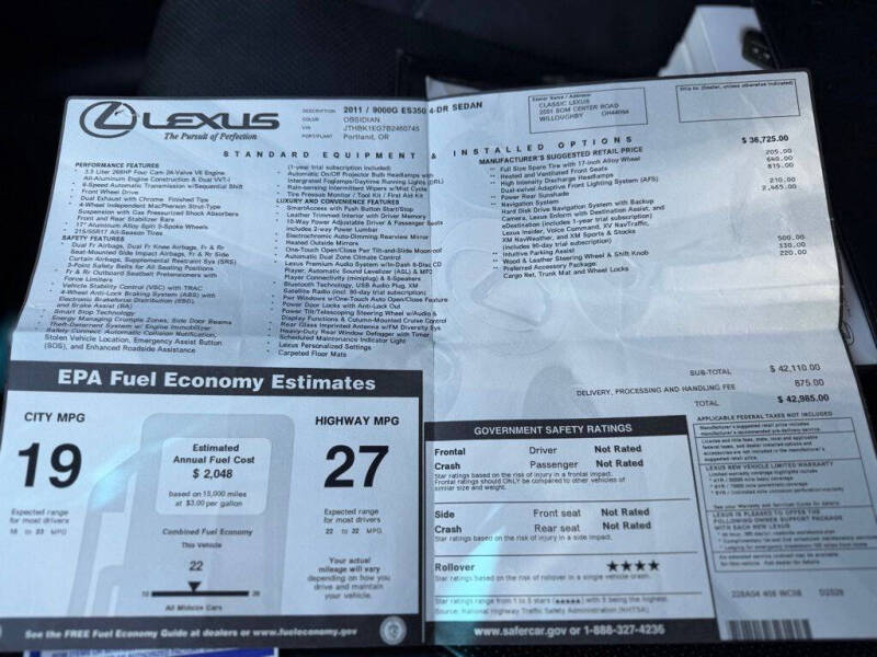 2011 Lexus ES 350