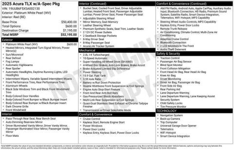 2025 Acura TLX SH-AWD w/A-SPEC