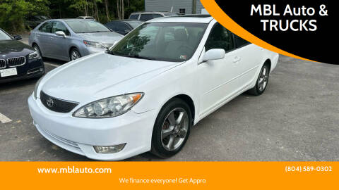 2005 Toyota Camry for sale at MBL Auto & TRUCKS in Woodford VA