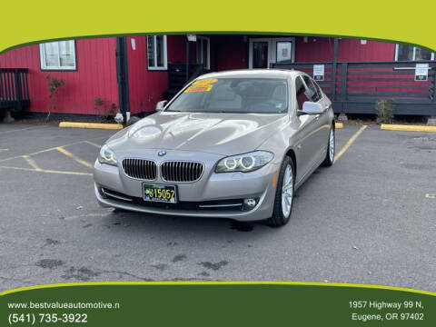 2013 BMW 5 Series for sale at Best Value Automotive in Eugene OR