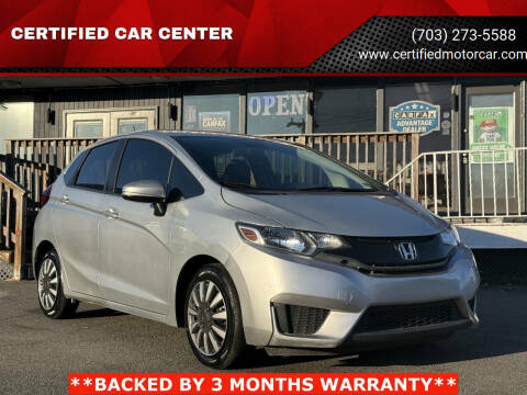 2015 Honda Fit for sale at CERTIFIED CAR CENTER in Fairfax VA