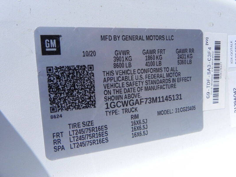 2021 Chevrolet Express 2500