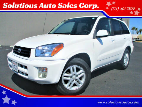 2002 Toyota RAV4 for sale at Solutions Auto Sales Corp. in Orange CA