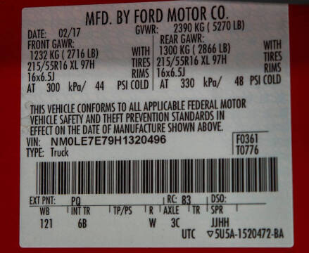 2017 Ford Transit Connect XL