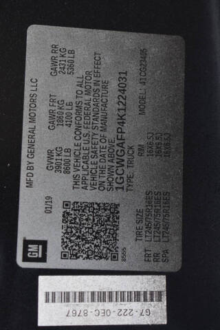 2019 Chevrolet Express 2500