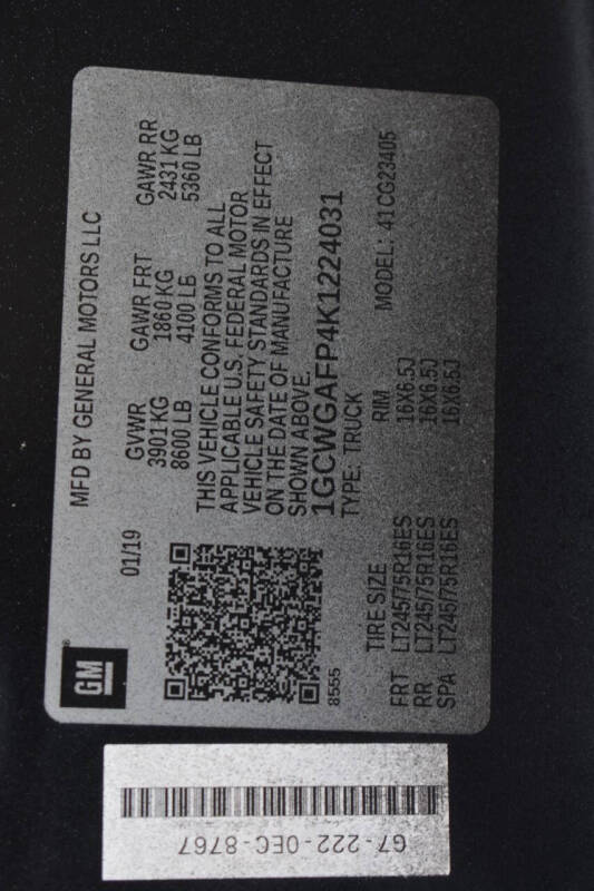 2019 Chevrolet Express 2500