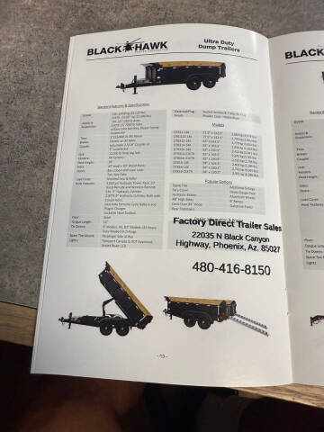 2025 Black Hawk 16x83 Low Side Dump Trailer DT