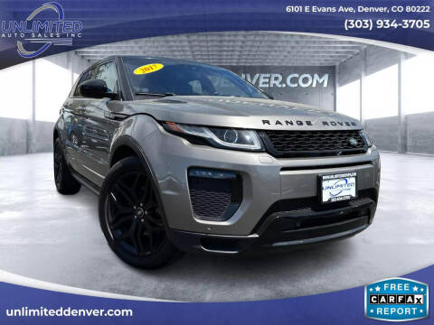 2017 Land Rover Range Rover Evoque for sale at Unlimited Auto Sales in Denver CO