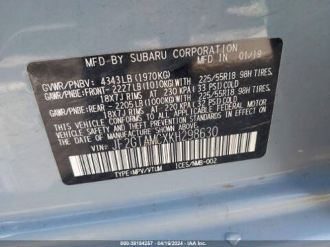 2019 Subaru Crosstrek 2.0i Limited