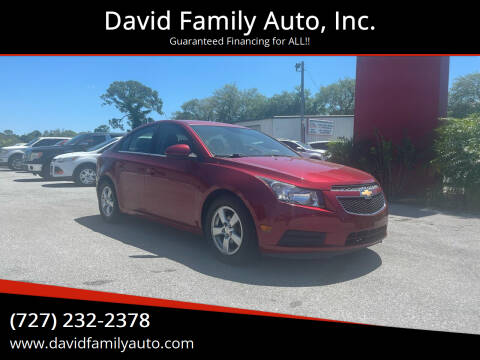 2014 Chevrolet Cruze for sale at David Family Auto, Inc. in New Port Richey FL