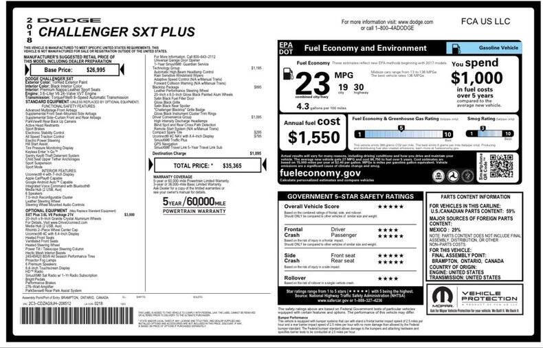 2018 Dodge Challenger