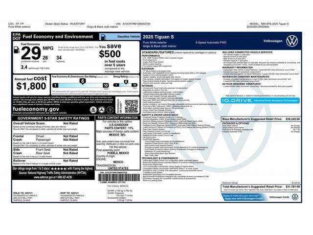 2025 Volkswagen Tiguan S