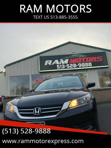 2013 Honda Accord for sale at RAM MOTORS in Cincinnati OH