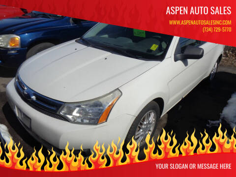 2010 Ford Focus for sale at Aspen Auto Sales in Wayne MI